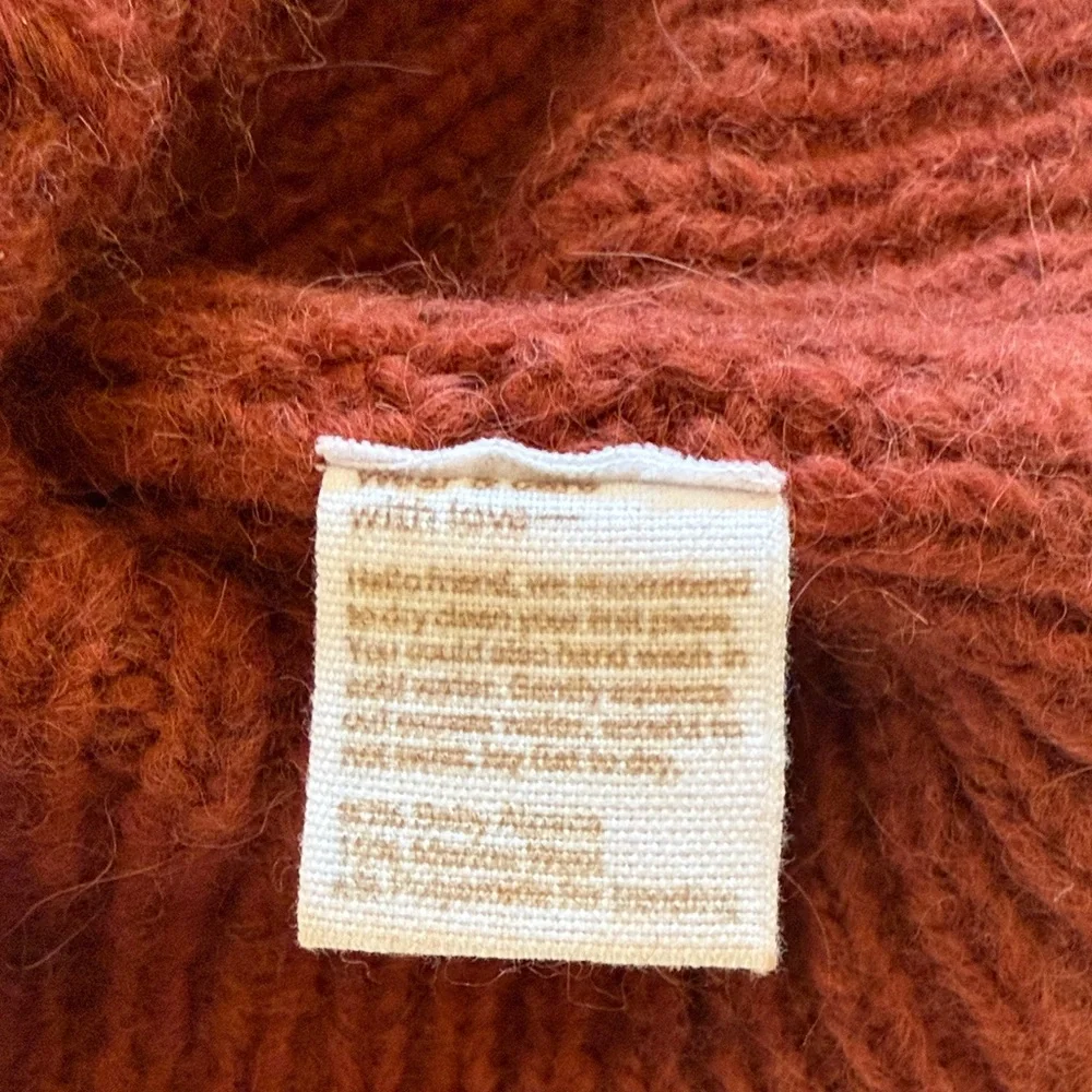 Cozy Ribbed Beanie Hat - Rust - Picture 2 of 5